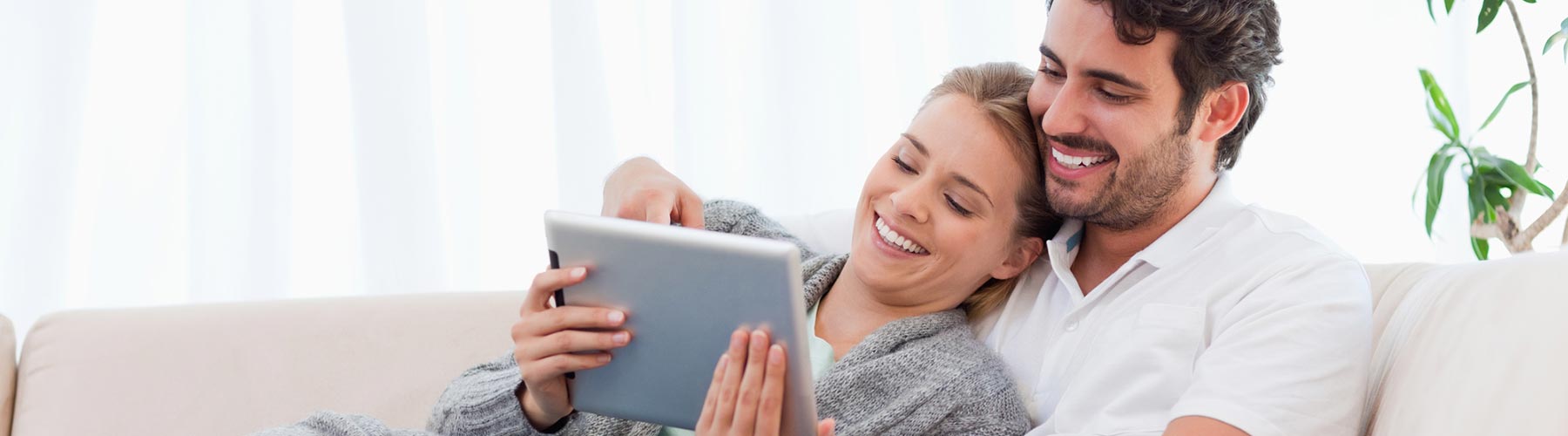 couple looking at laptop